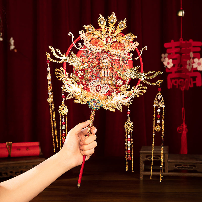 Dyeing into the prime of life wedding fan