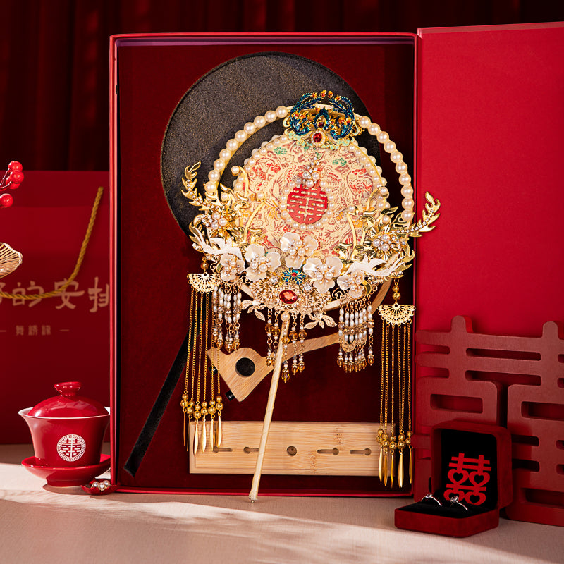 Everlasting love wedding fan