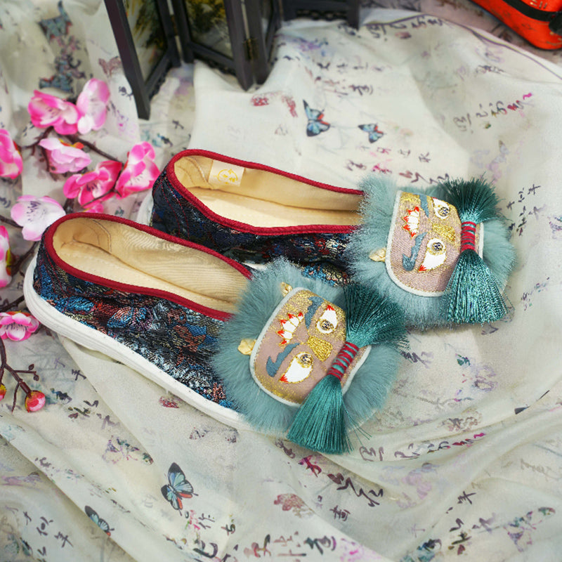 Flower Gang Green Beard Tiger Shoes