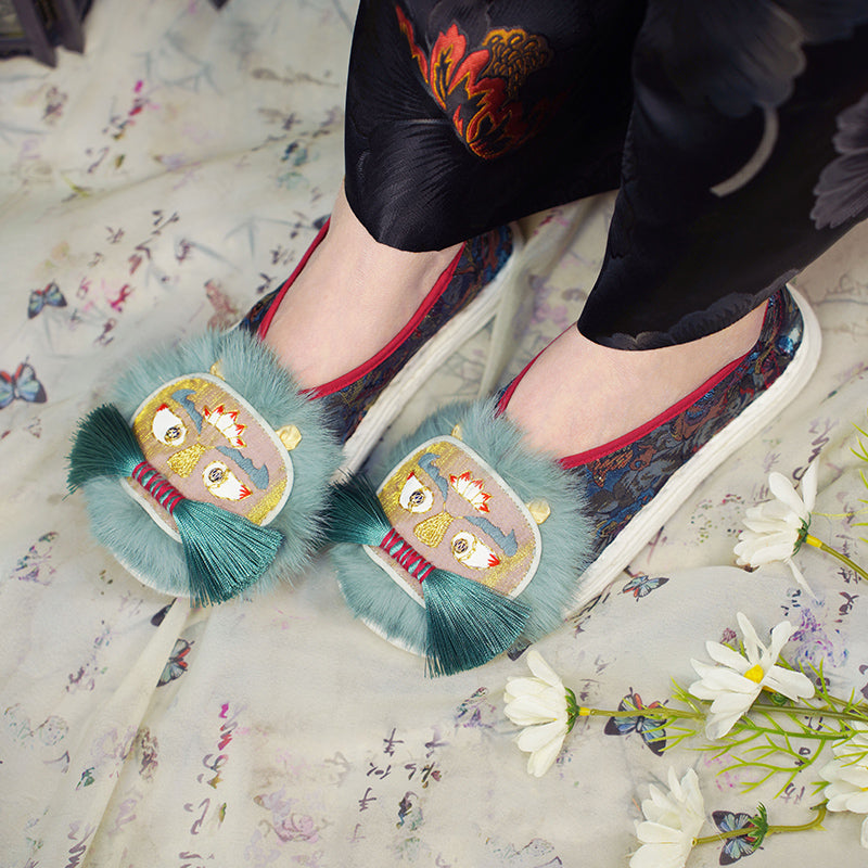 Flower Gang Green Beard Tiger Shoes