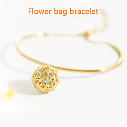 Flower bag bracelet