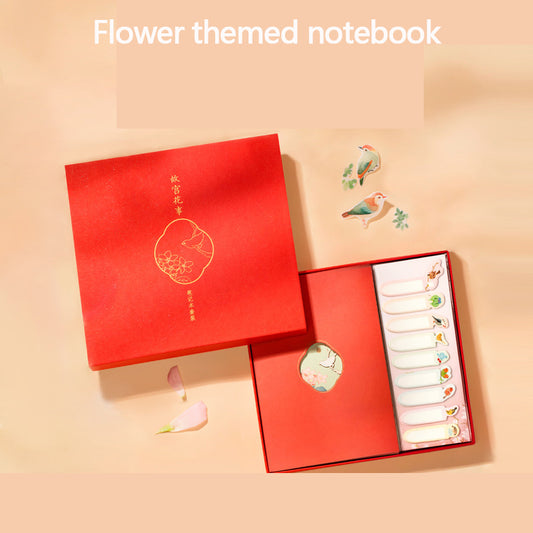 Flower themed notebook