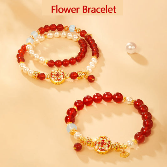 Flower Bracelet Double circle