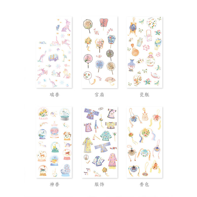 Forbidden City Dropping Adhesive Stickers