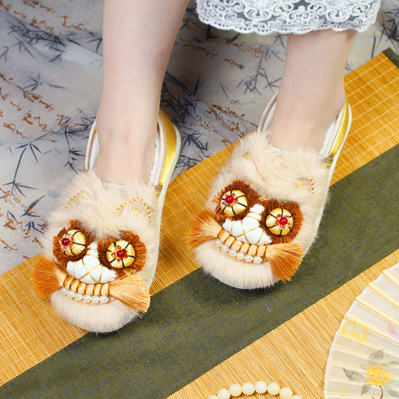 Golden Coffee Tiger Shoes