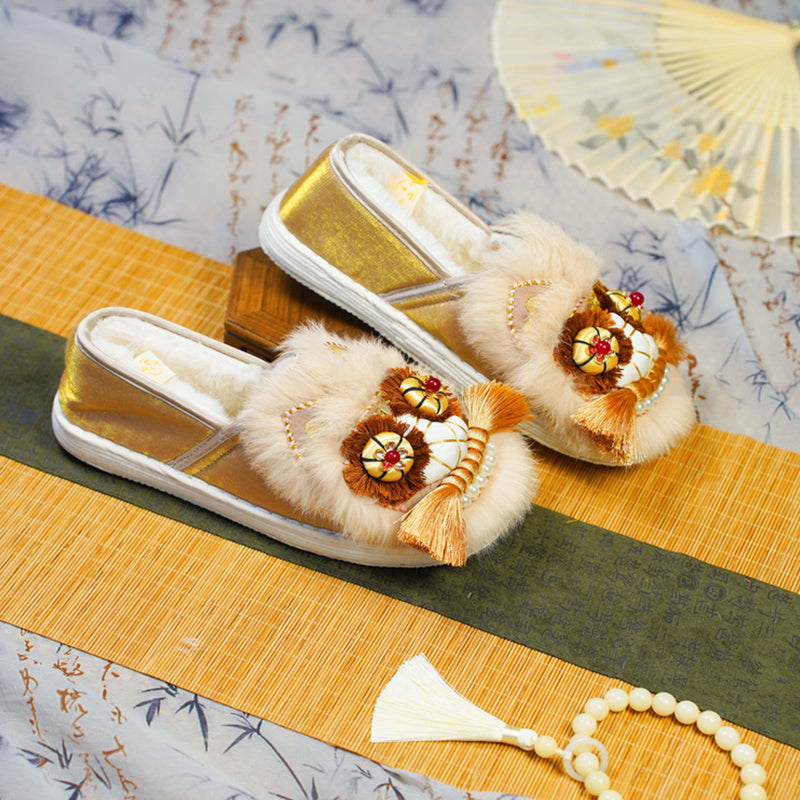 Golden Coffee Tiger Shoes