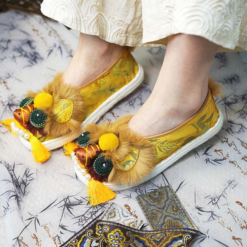 Golden tiger shoes