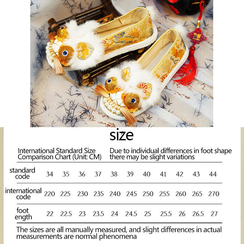 Golden white tiger shoes