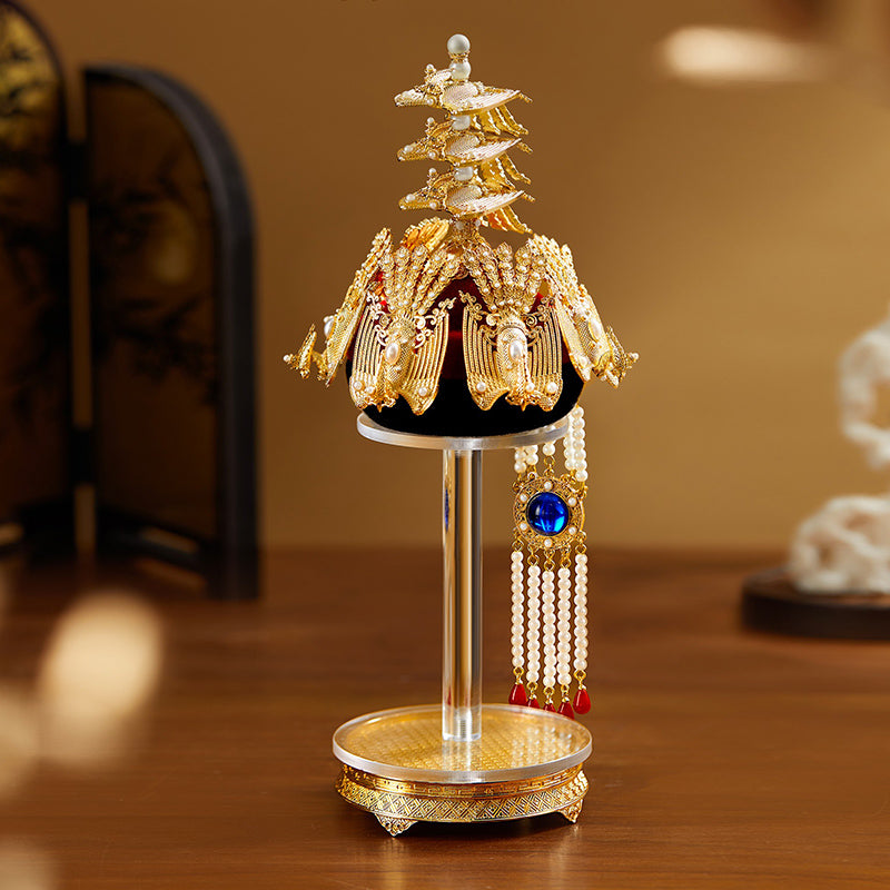 Golden Phoenix Crown Fridge Magnet