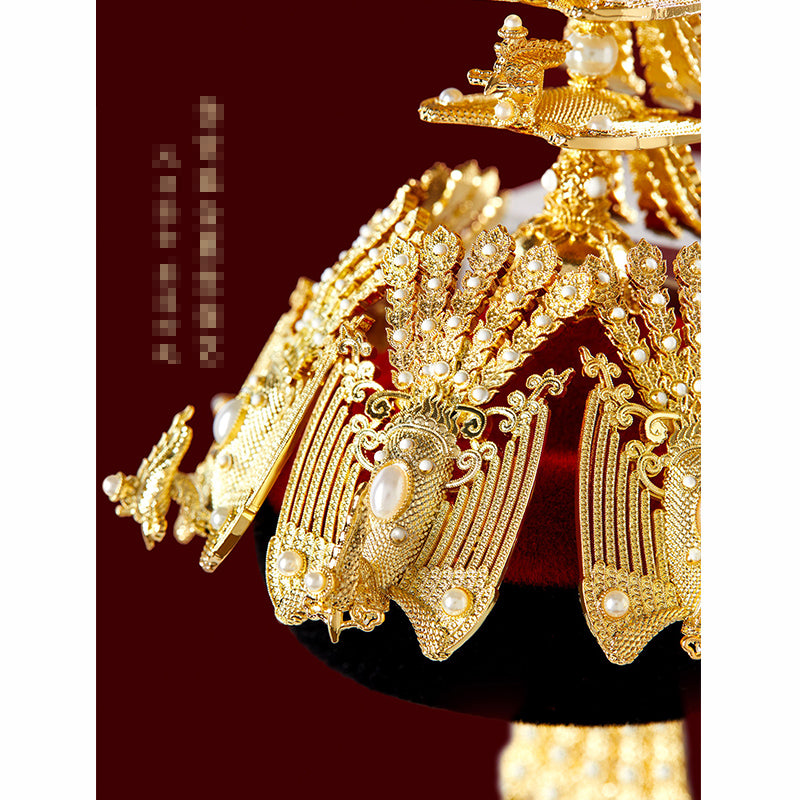 Golden Phoenix Crown Fridge Magnet