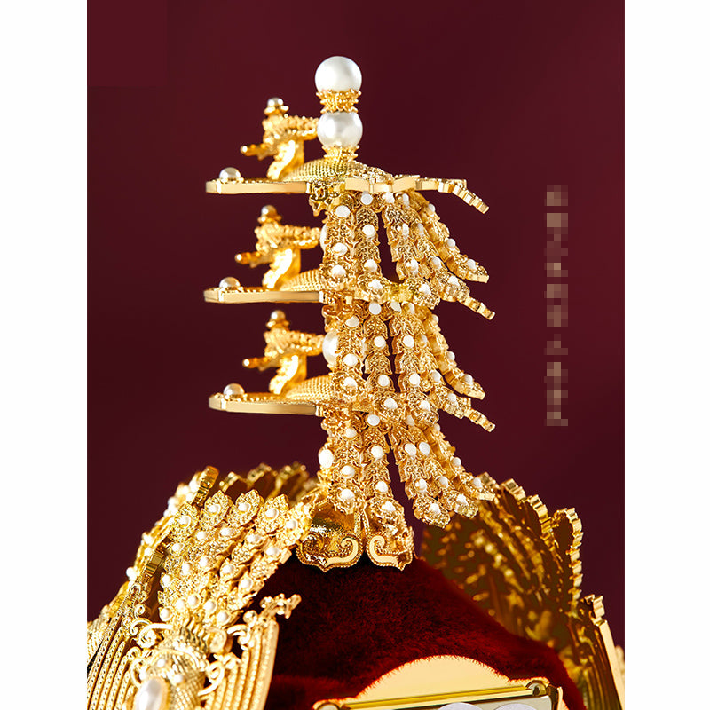 Golden Phoenix Crown Fridge Magnet