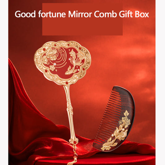 Good fortune Mirror Comb Gift Box