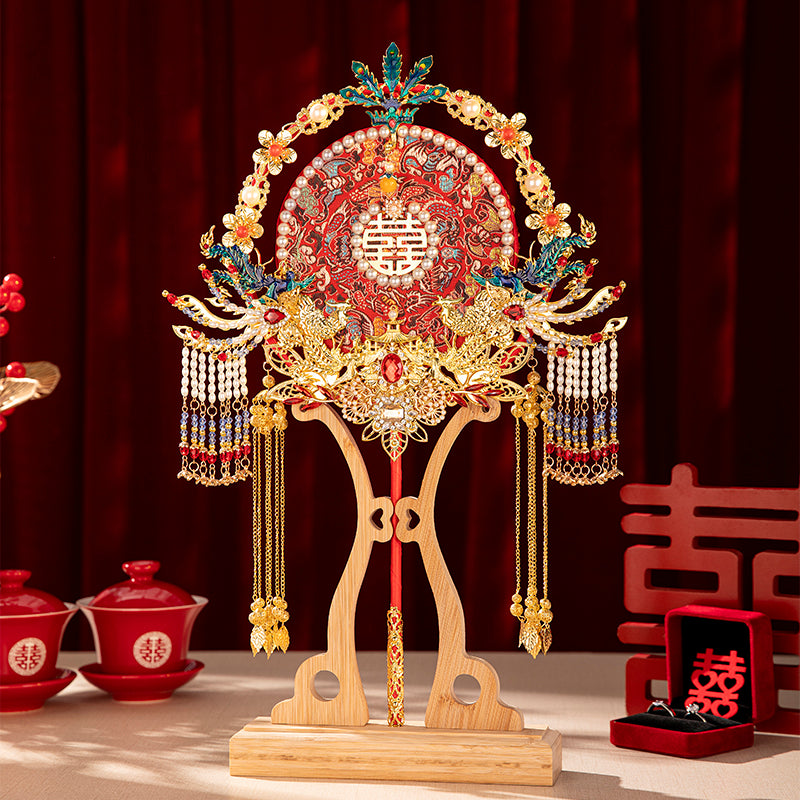 Harmony like a qin se wedding fan
