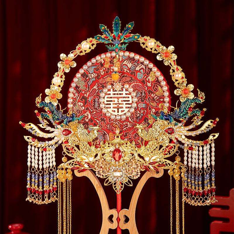 Harmony like a qin se wedding fan