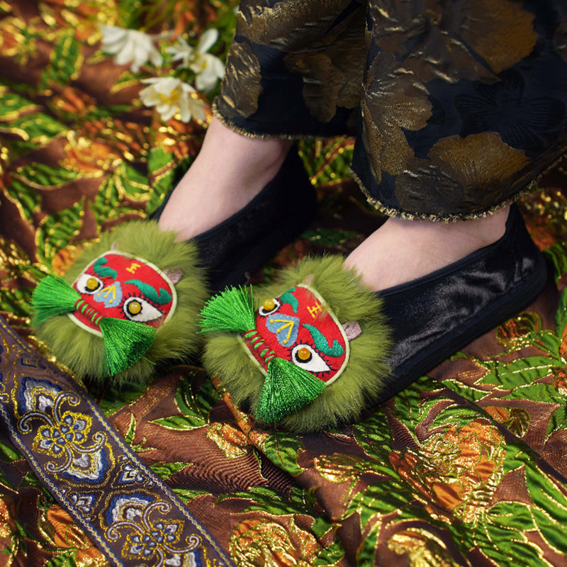 Heavy Industry Embroidered Tiger Shoes