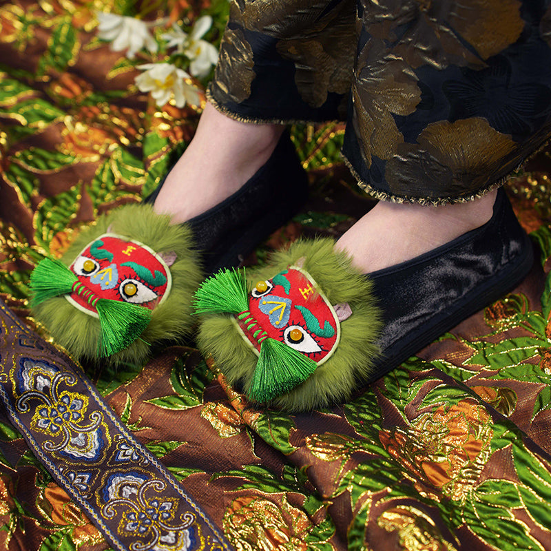 Heavy Industry Embroidered Tiger Shoes