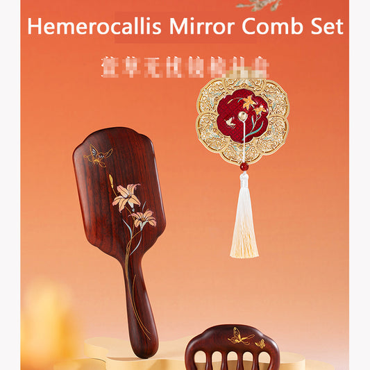 Hemerocallis Mirror Comb Set