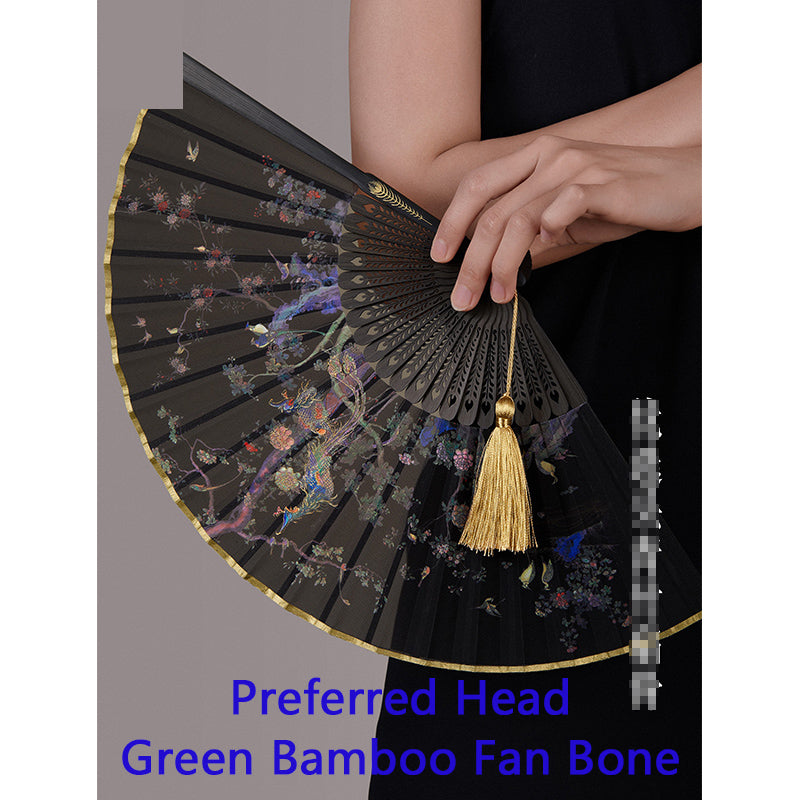 Hundred bird folding fan