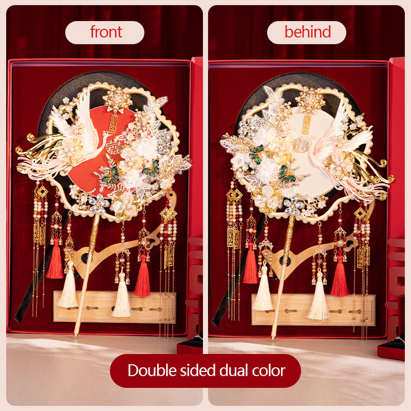 Hundred Birds Paying Homage to the Phoenix wedding fan