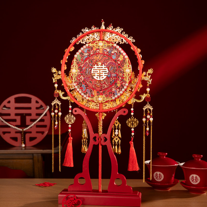 Hundred Flowers Celebration wedding fan