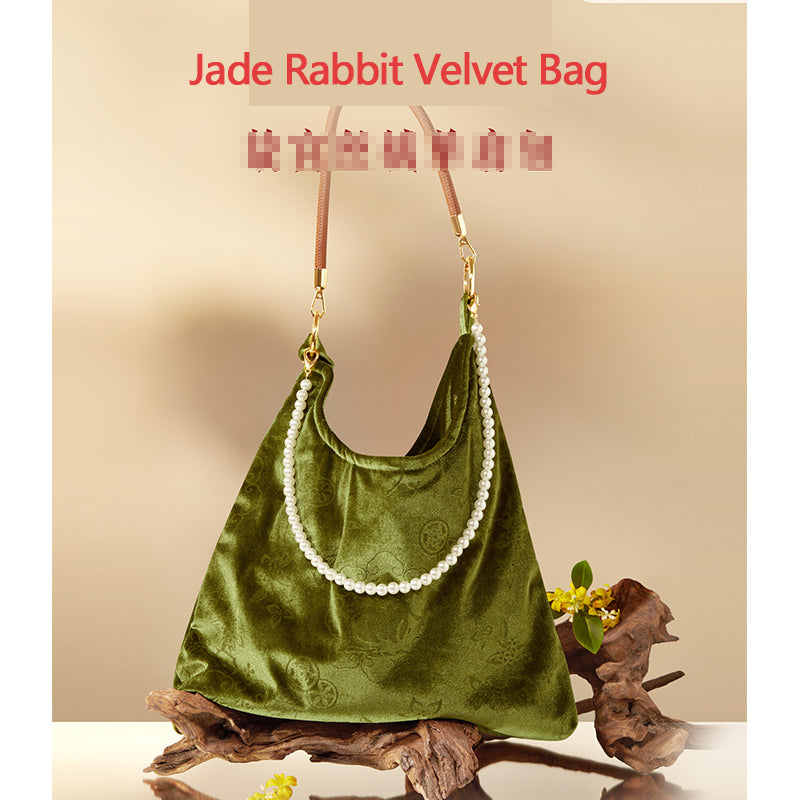 Jade Rabbit Velvet Bag