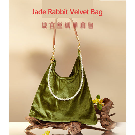 Jade Rabbit Velvet Bag