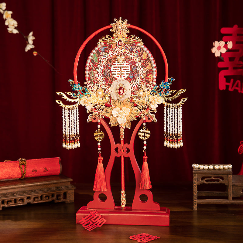 Love until old age wedding fan