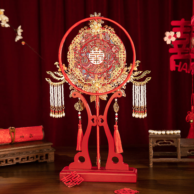 Love until old age wedding fan