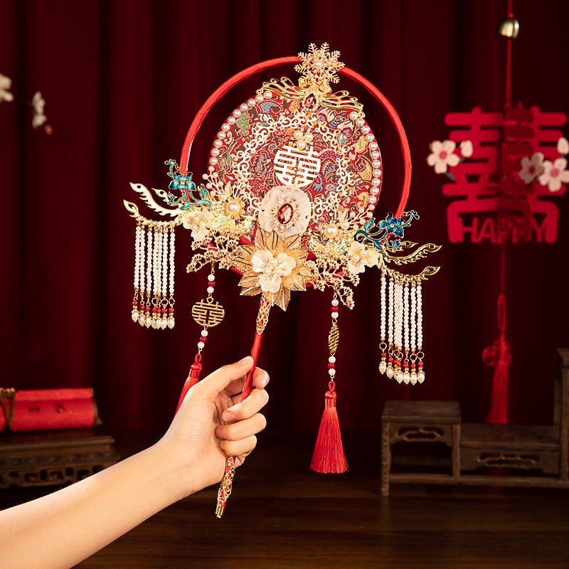 Love until old age wedding fan