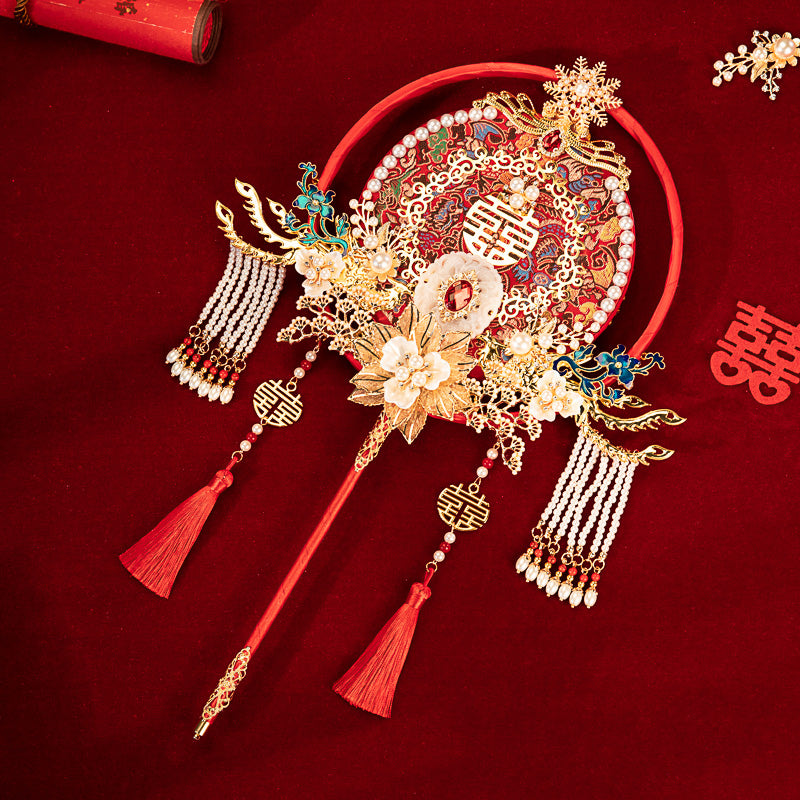 Love until old age wedding fan