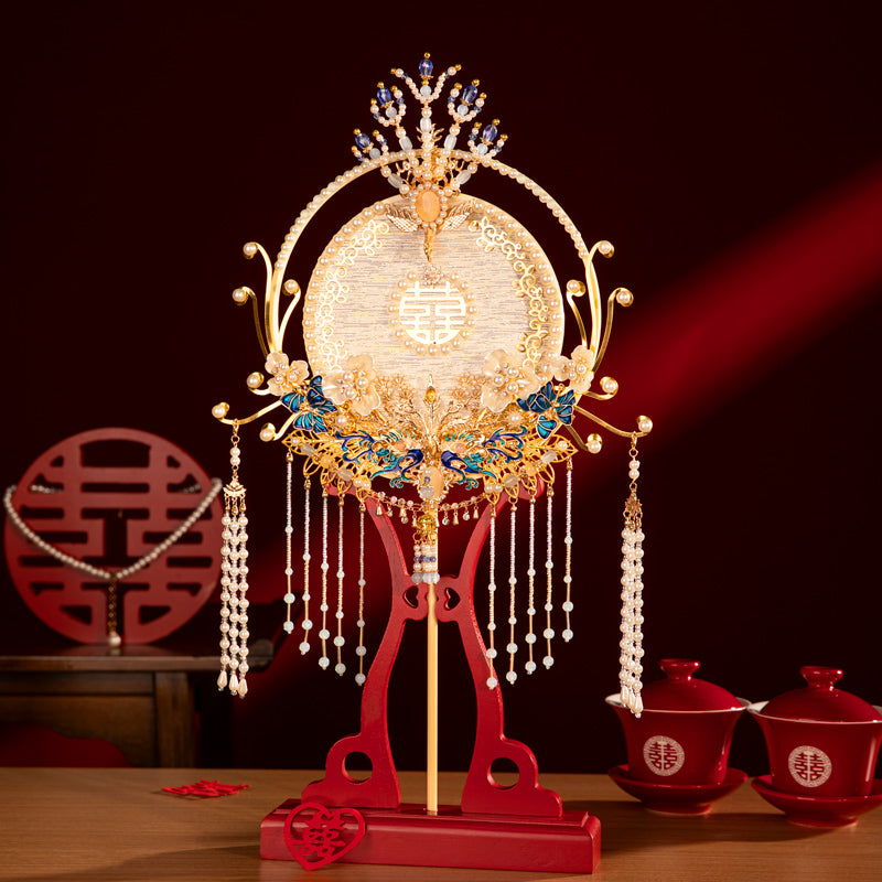 Luxurious Jade Appearance wedding fan