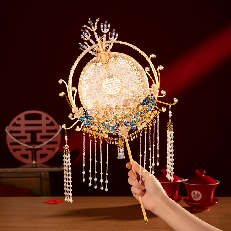 Luxurious Jade Appearance wedding fan