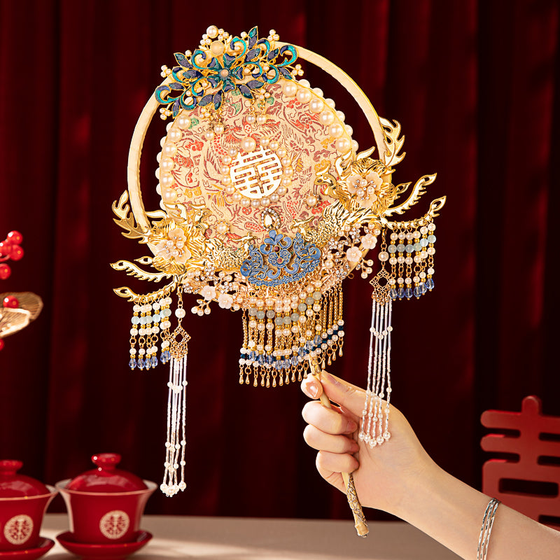 Luxury Gold Branch wedding fan