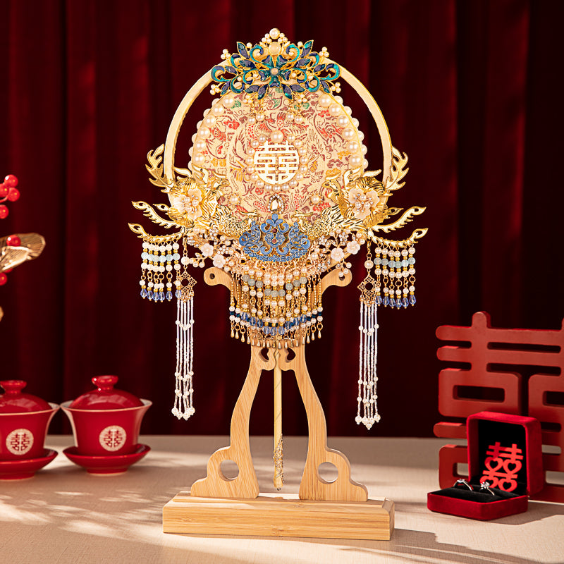 Luxury Gold Branch wedding fan