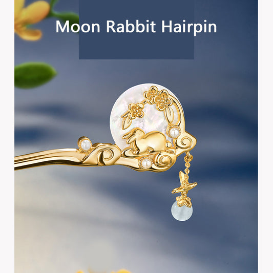Moon Rabbit Hairpin