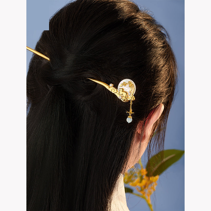 Moon Rabbit Hairpin