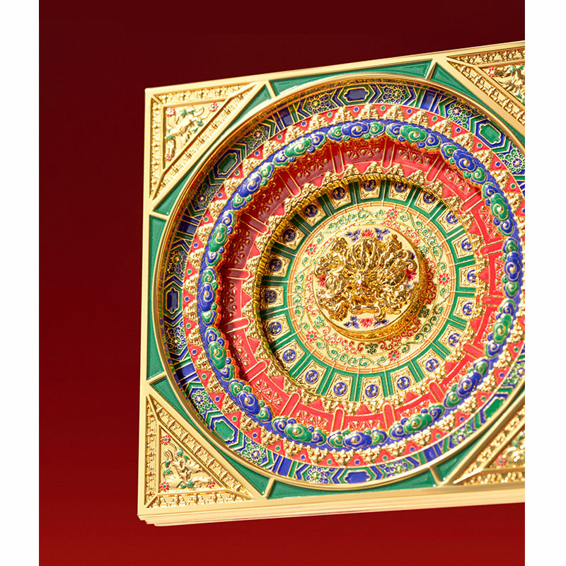 Multi-layer coffered pit Fridge Magnet