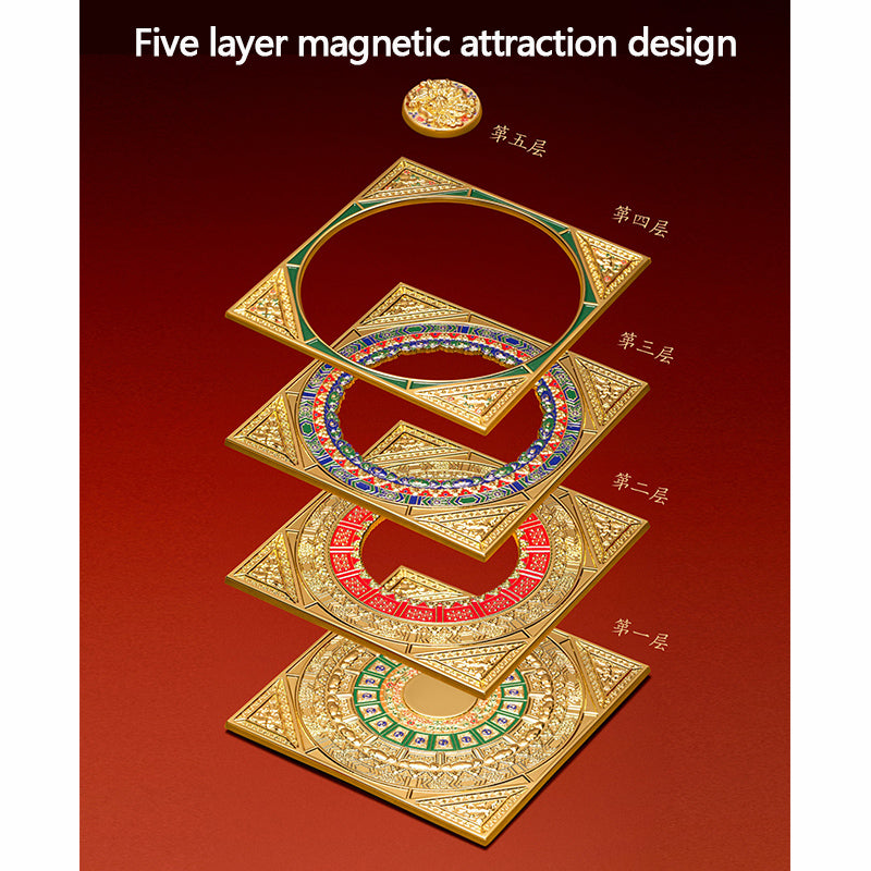 Multi-layer coffered pit Fridge Magnet