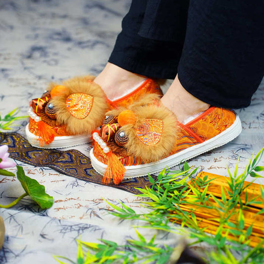 Orange tiger shoes