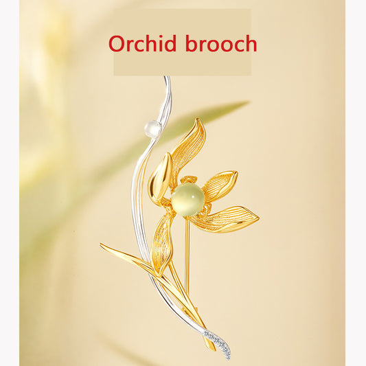 Orchid brooch
