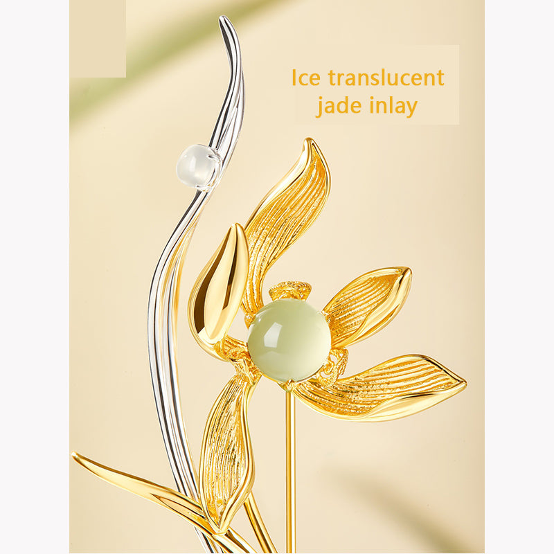 Orchid brooch