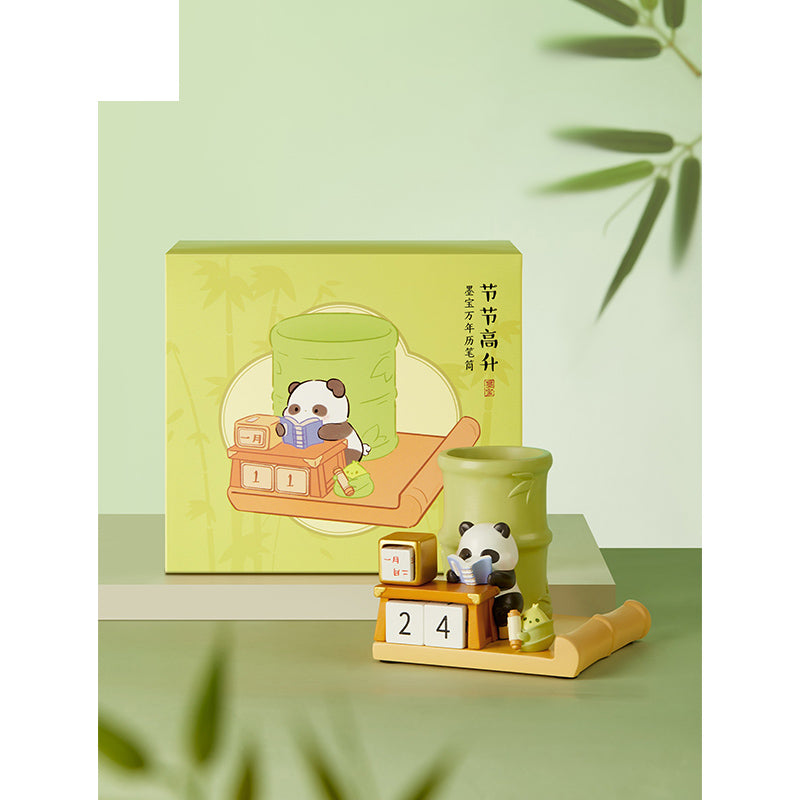 Panda perpetual calendar pen holder