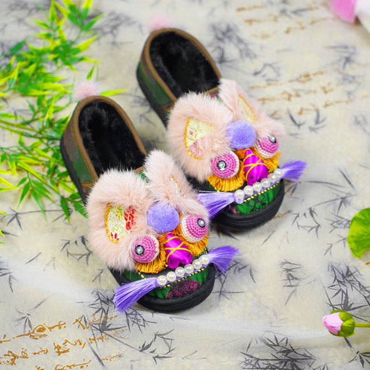 Pea green tiger shoes