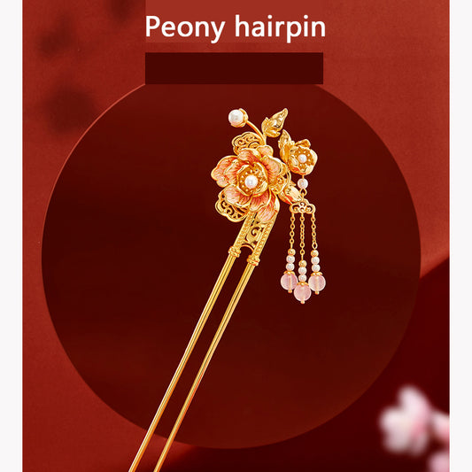 Peony hairpin