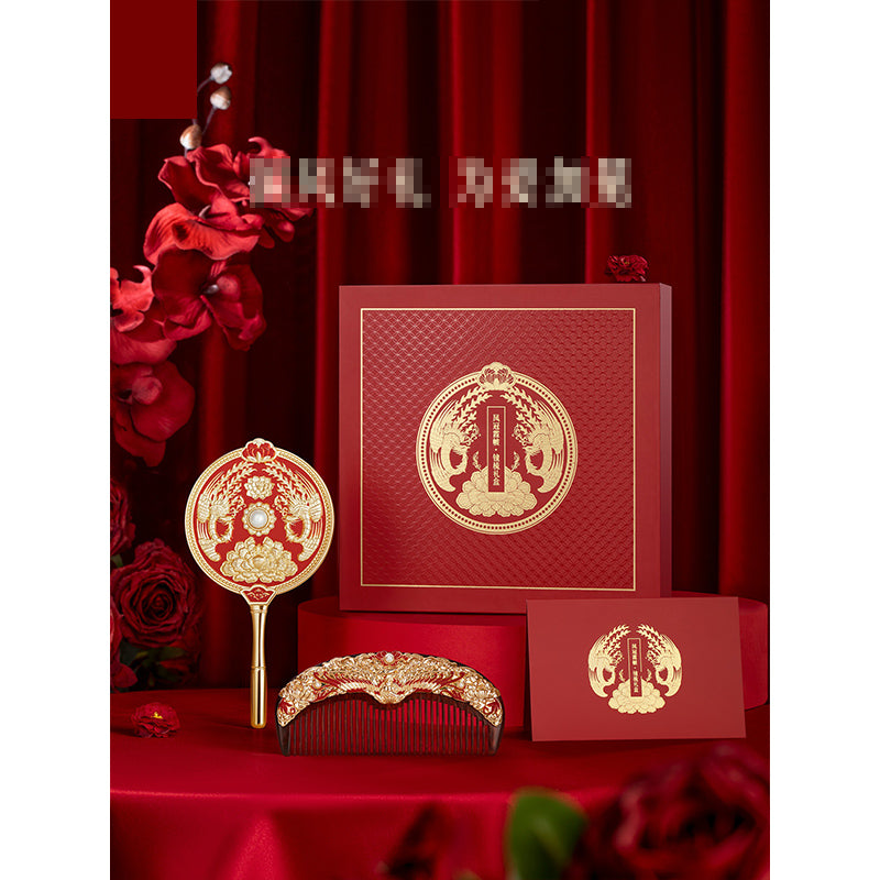 Phoenix Crown Mirror Comb Set