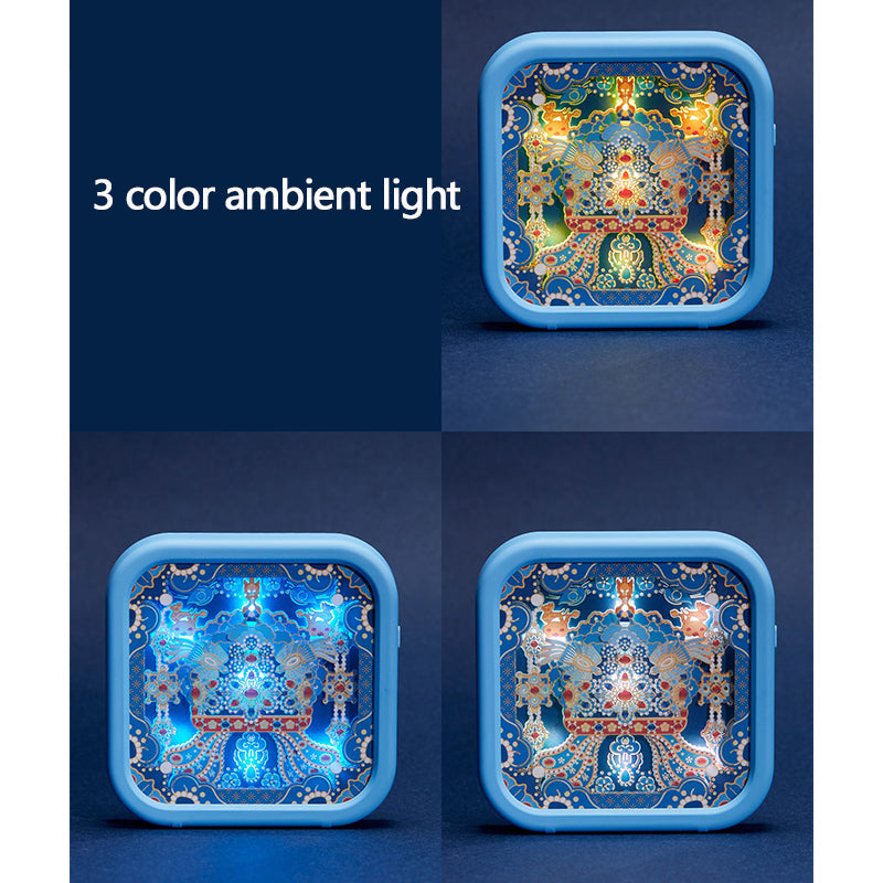 Phoenix Crown Paper Carving Lamp Fridge Magnet