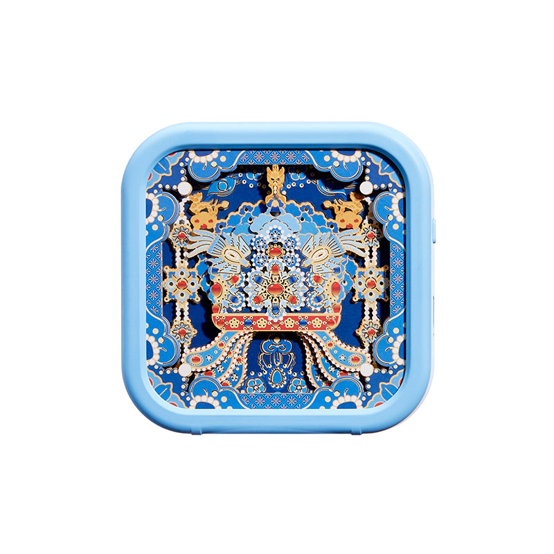 Phoenix Crown Paper Carving Lamp Fridge Magnet