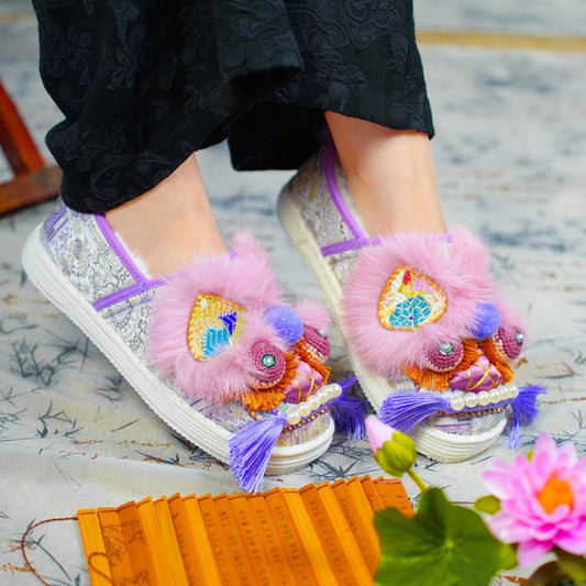 Pink purple tiger shoes