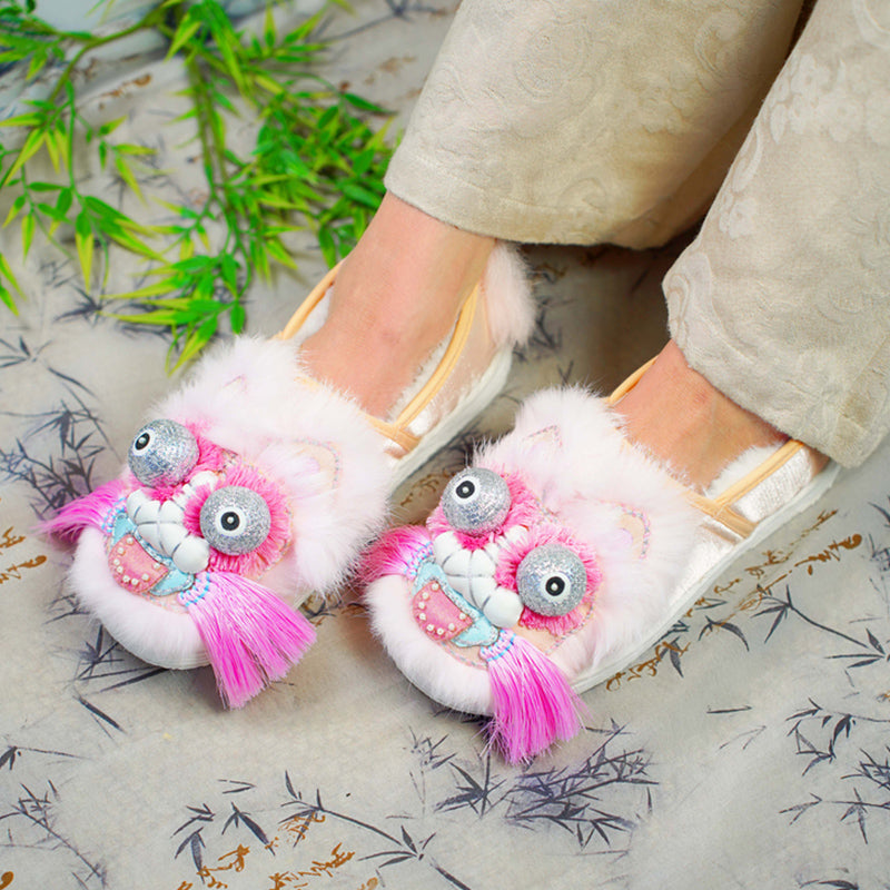 Pink tongue spitting tiger shoes