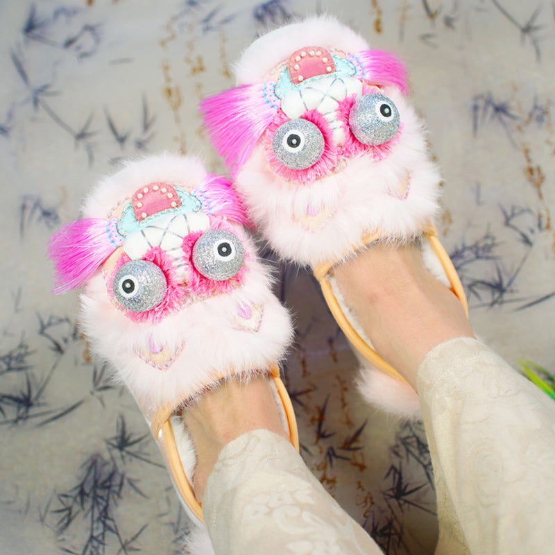 Pink tongue spitting tiger shoes